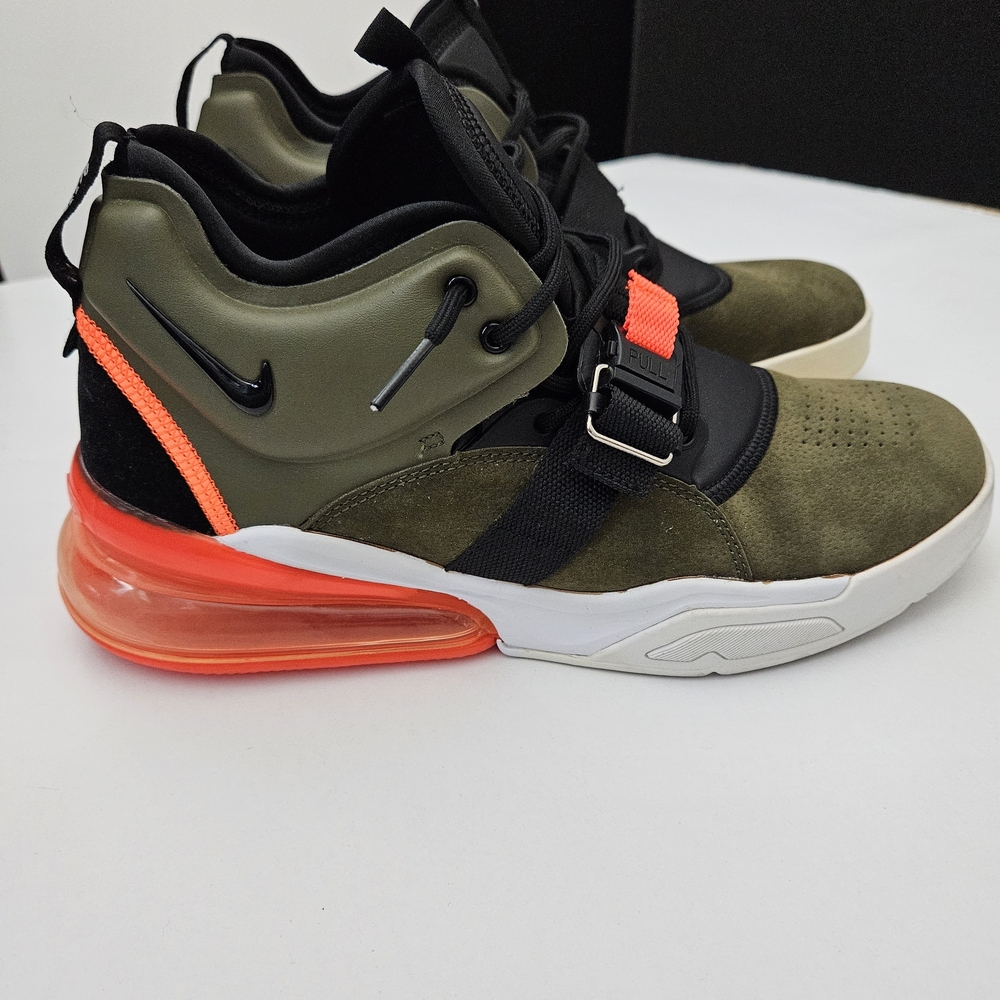 Nike Air Max Sneakers with Orange and Olive Accents